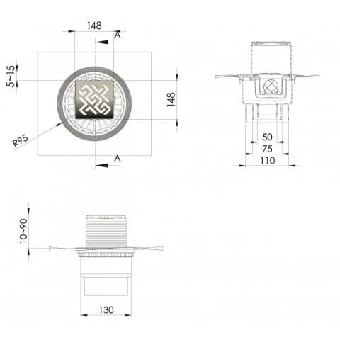 ���� �������� ZENTRUM Antik 150�150 ������ 094465