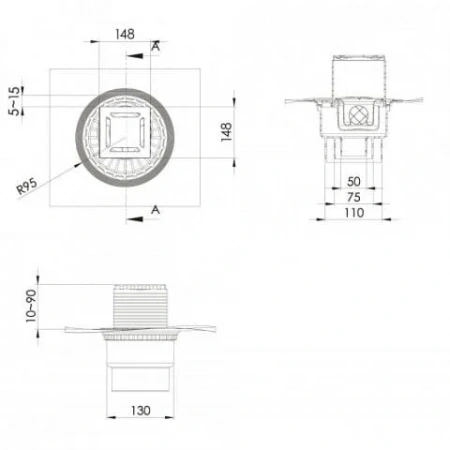 ���� �������� ZENTRUM Norma 150�150 ������� ���� 090463