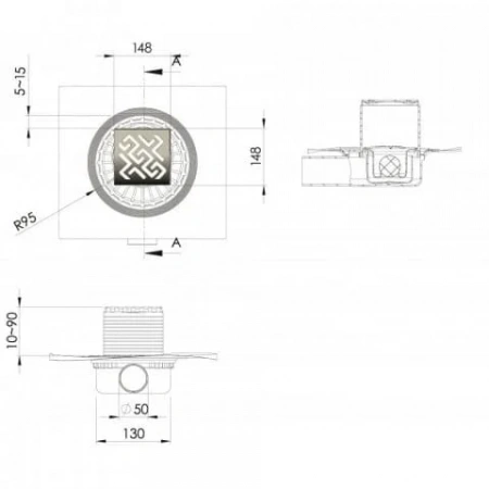 ���� �������� ZENTRUM Antik 150�150 ������ ������ 092365