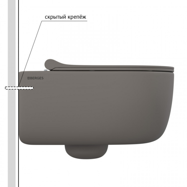 ������ BERGES ��������� EGO XL ������� ����� Rimless 54 ��, ������� EGO XL Slim SO ������� �����, ���������, ���������� 083216